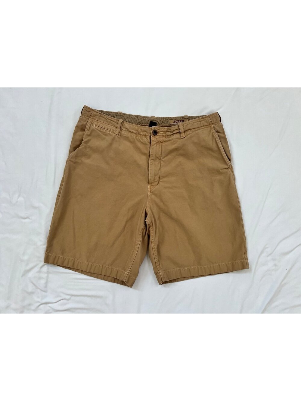 J. Crew men’s size 38W tan flat front chino shorts